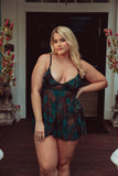 Kilo Brava Burnout Babydoll in Faded Emerald