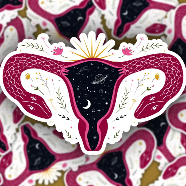 Celestial Snake Uterus Sticker