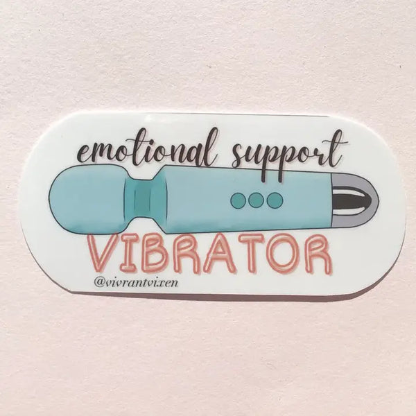 Emotional Support Vibrator Sticker