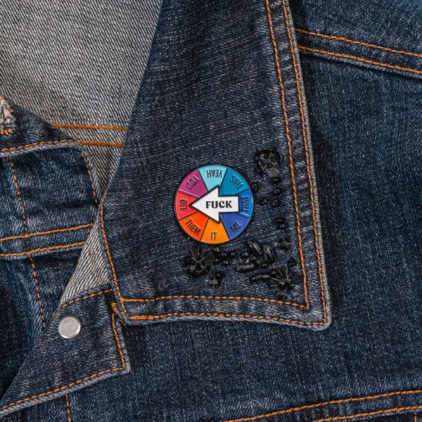 Fuck Enamel Spinner Pin