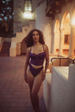 Kilo Brava Lace High Waist Brief in Violet