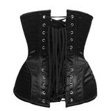 Karissa's Kiss Longline Brocade & Satin Underbust Corset in Black