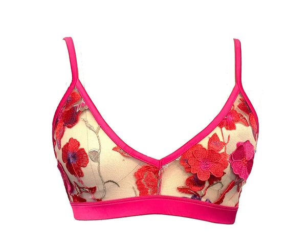 Kilo Brava Embroidery Bralette in Bright Floral