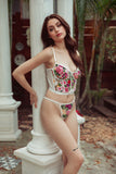 Kilo Brava Embroidery Bustier in Multi Floral