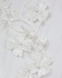 Kilo Brava Embroidery G-String in Pearled White Floral