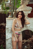 Kilo Brava Embroidery Triangle Bralette in Multi Floral