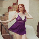 +Kilo Brava Lace G-String in Violet