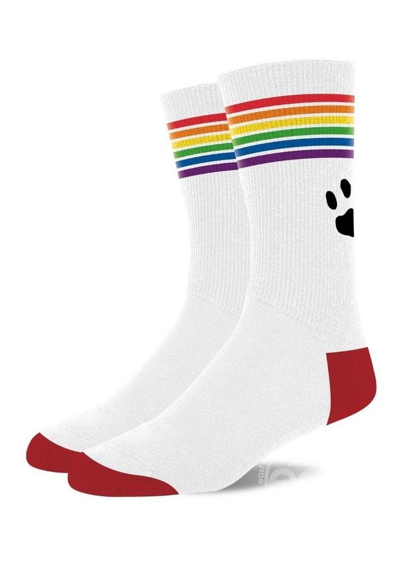 Prowler Pride Rainbow Socks in White