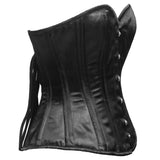 Queen Hedwig Satin Overbust Corset in Black