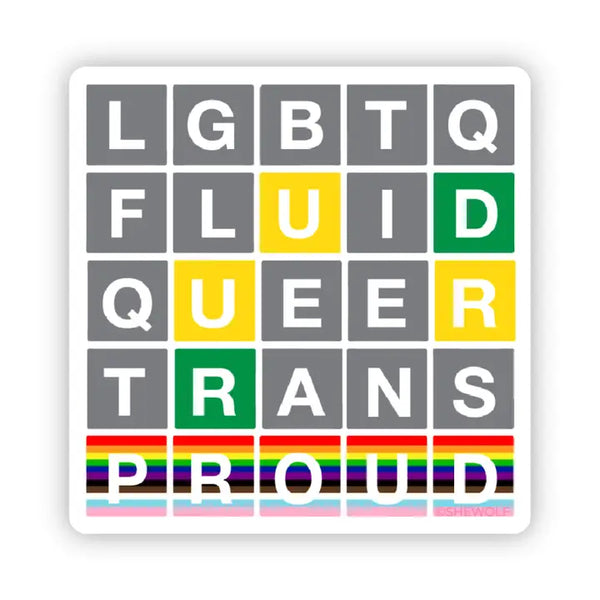 Queer Pride Wordle Sticker