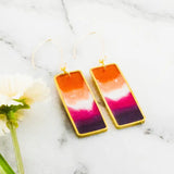 Rectangle Earrings Pride Ombres