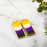 Rectangle Earrings Pride Ombres