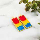 Rectangle Earrings Pride Ombres