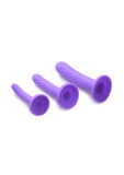 Triple Play Pegging Dildo Set in Purple