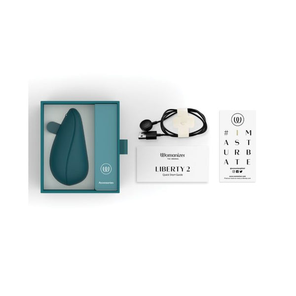 Womanizer Liberty 2 Air Pulse Toy in Dark Petrol