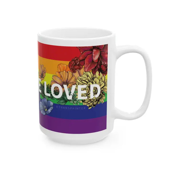 You Are Loved Pride Mug  by Transpainter