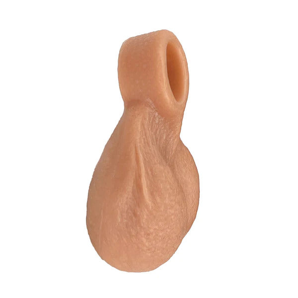 side view of cock ring. this color is caramel. actual product is hazelnut