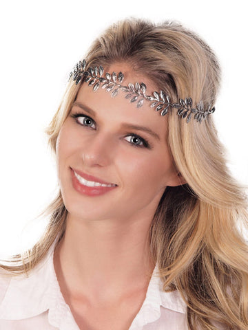 Greek Goddess Leaf Crown in Silver Metal