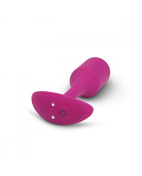 B-Vibe Vibrating Snug Plug 2 Medium in Pink Rose